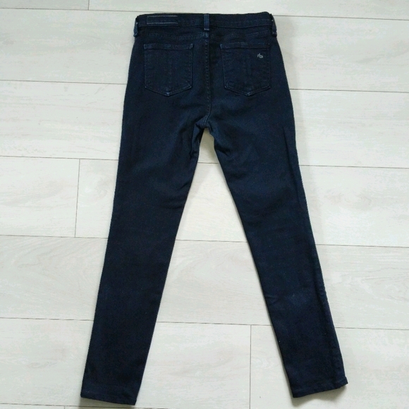 rag & bone High-rise Skinny Ankle Jeans in Coal - Picture 3 of 13